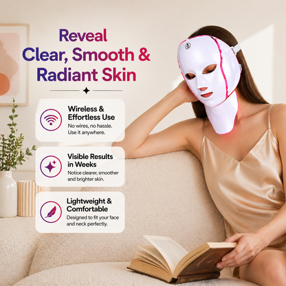 Glovia 7-Color LED Face & Neck Therapy Mask